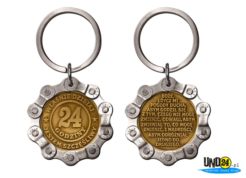 Designerski brelok - 24 Godziny z Modlitwą o Pogodę Ducha w Łańcuchu - Tzw. Zerowy