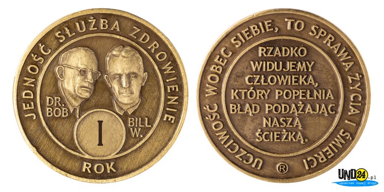 Medal 1. Rocznica trzeźwości