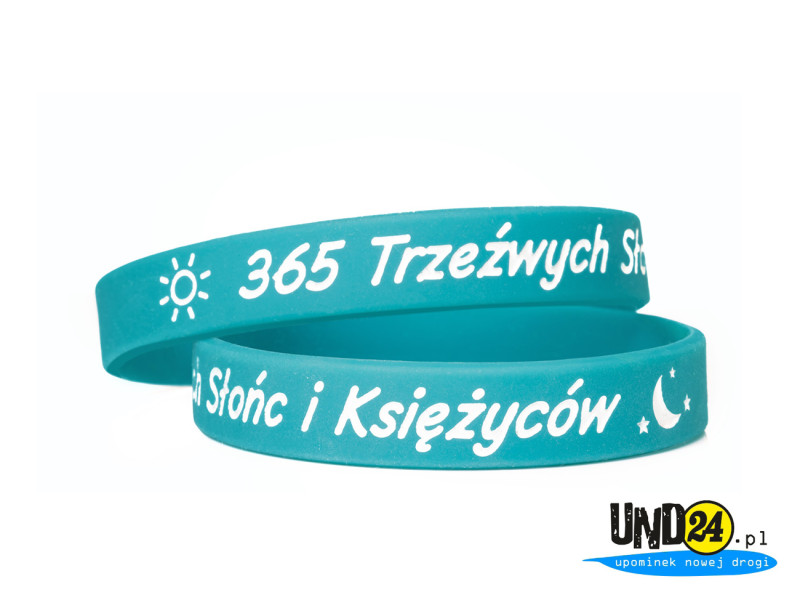 Silikonowa opaska świecąca - 365 Trzeźwych Słońc i Księżyców