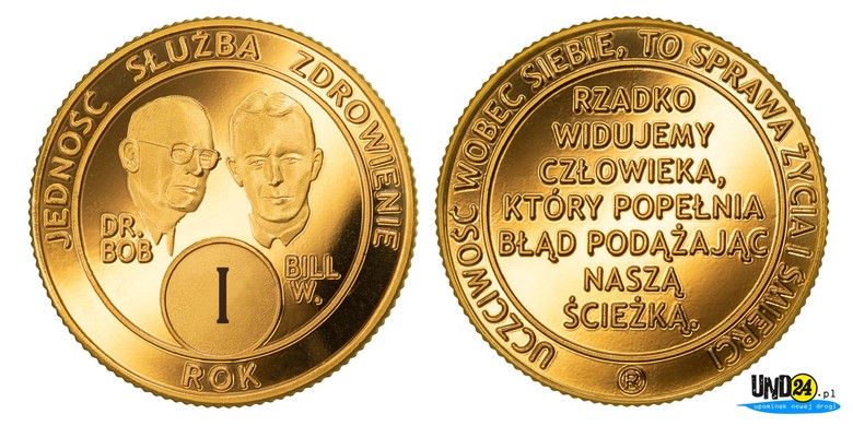 Medal 1. Rocznica trzeźwości w Amerykańskim Stylu