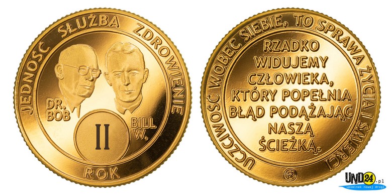 Medal 2. Rocznica trzeźwości w Amerykańskim Stylu