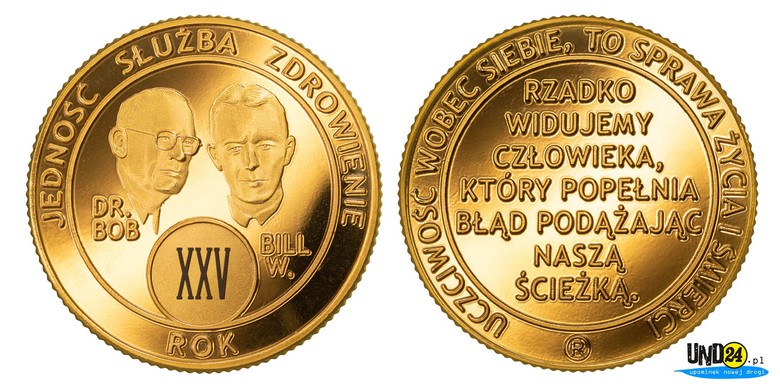 Medal 25. Rocznica trzeźwości w Amerykańskim Stylu