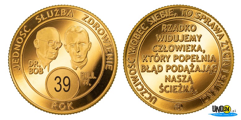 Medal 39. Rocznica trzeźwości w Amerykańskim Stylu