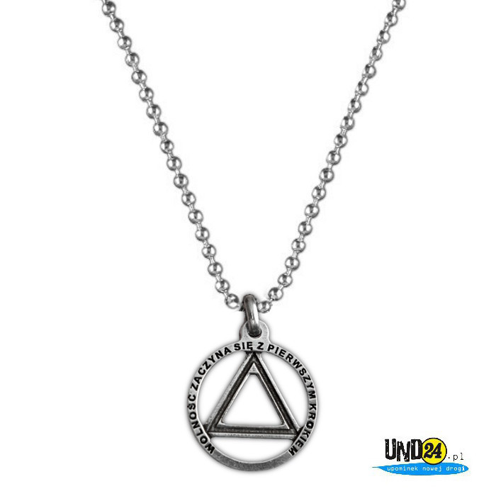 Wisiorek - Trójkąt wpisany w okrąg - Pierwszy Krok