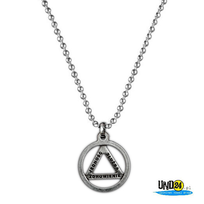 Wisiorek - Trójkąt wpisany w okrąg - Pierwszy Krok