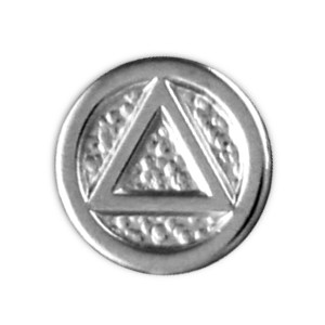 Znaczek - Pins - Przypinka - Trójkąt wpisany w okrąg - Symbol AA